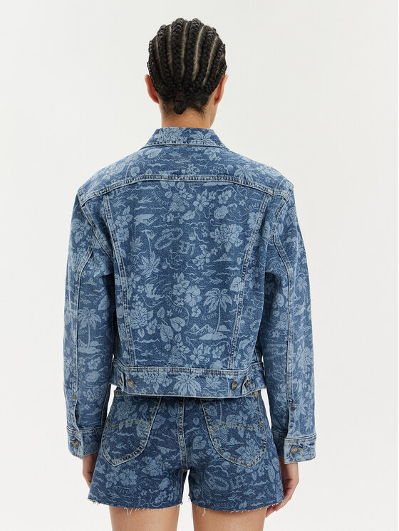 Lee Lee Jeansová bunda Rider 112349588 Modrá Slim Fit