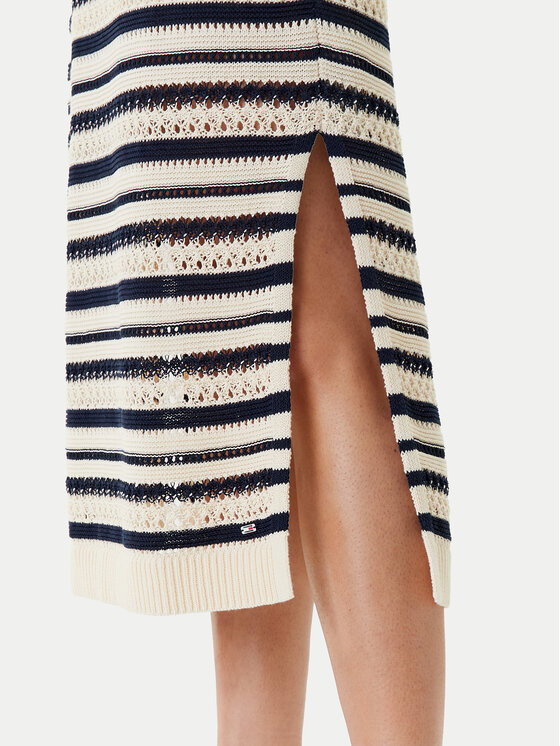 Tommy Hilfiger Tommy Hilfiger Kötött ruha WW0WW45649 Bézs Slim Fit