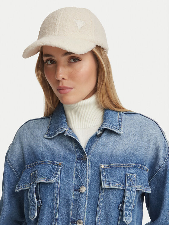 Guess Guess Kepurė su snapeliu V6YZ06 W3269 Kreminė