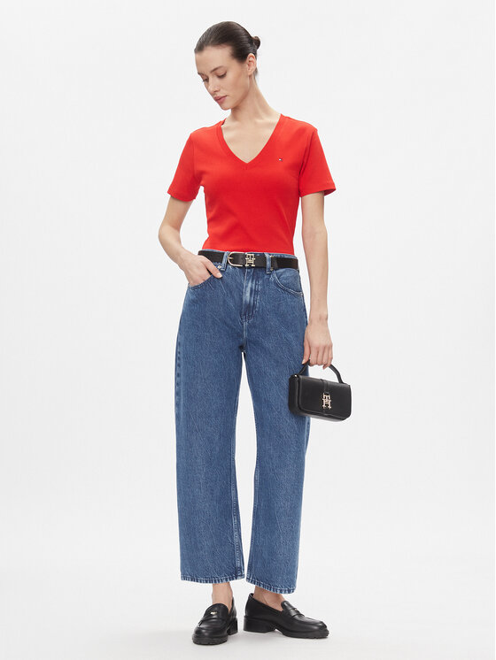 Tommy Hilfiger Tommy Hilfiger Traperice Loose Straight Rw Lea WW0WW40637 Plava Loose Leg