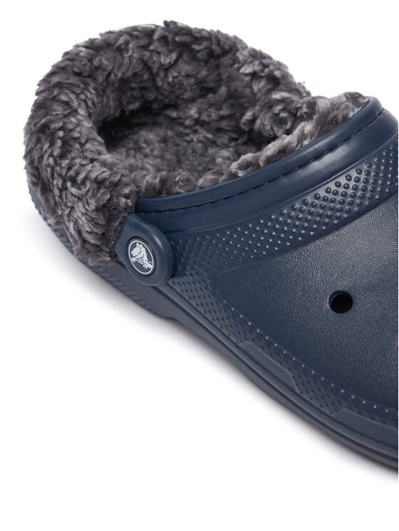 Crocs Crocs Nazouváky Classic Fleece Lined Clog Quartz 211396 Tmavomodrá
