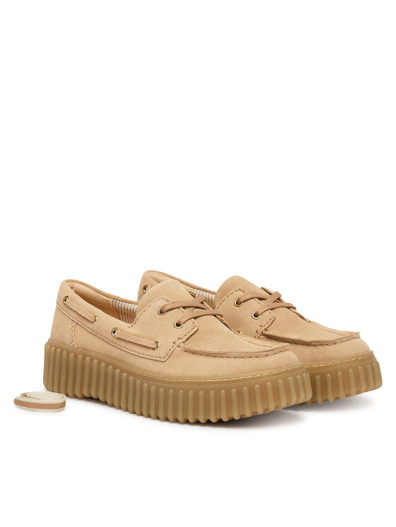 Clarks Clarks Polobotky Torhill Boat 26186301 Béžová