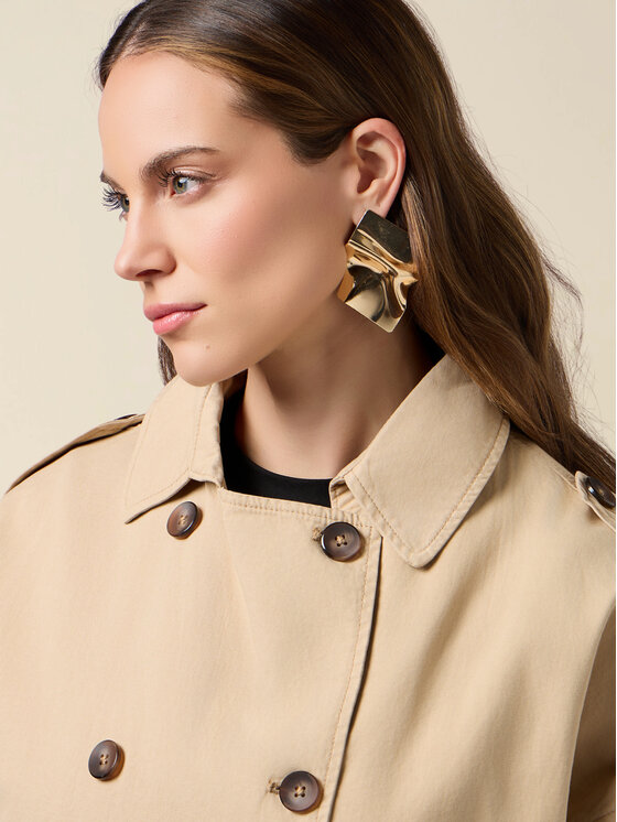 Oltre Oltre Trencz 0003J000149N002 Kremowy Over Fit