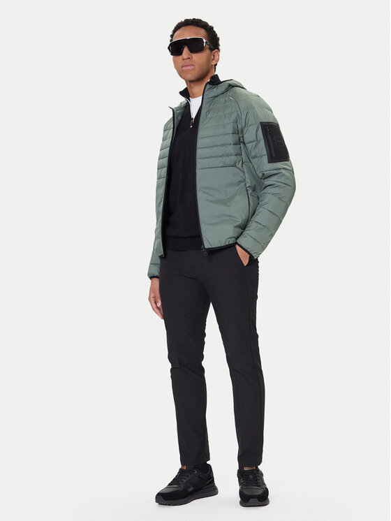 BOSS BOSS Bunda pro přechodné období Ow Urbanex JT HD 50549181 Zelená Regular Fit