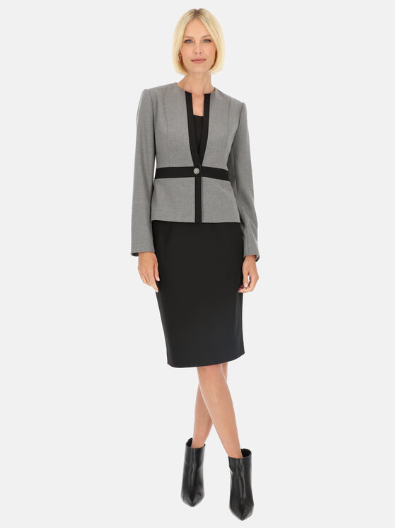Potis & Verso Potis & Verso Marynarka Naira Szary Slim Fit