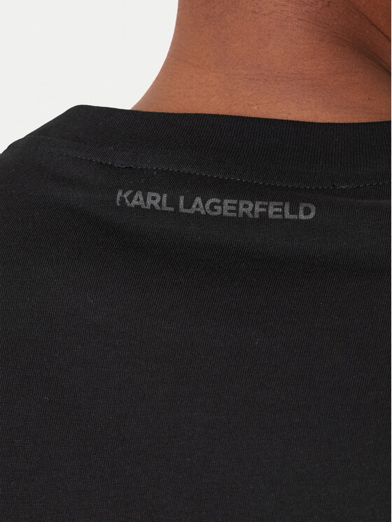 KARL LAGERFELD KARL LAGERFELD Tričko 755075 561252 Čierna Regular Fit