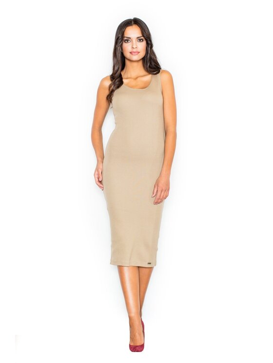 FIGL FIGLFIGL Vestito M282 Beige Slim Fit