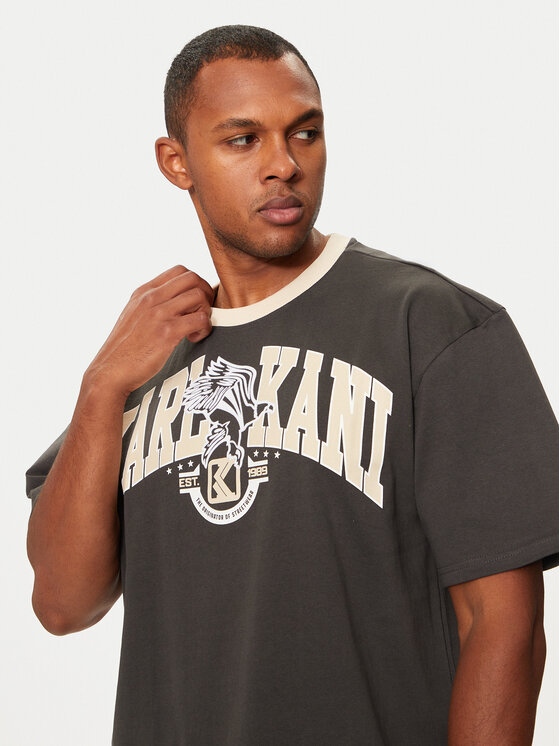 Karl Kani Karl Kani T-krekls Eagle Print 60300106 Bēšs Regular Fit