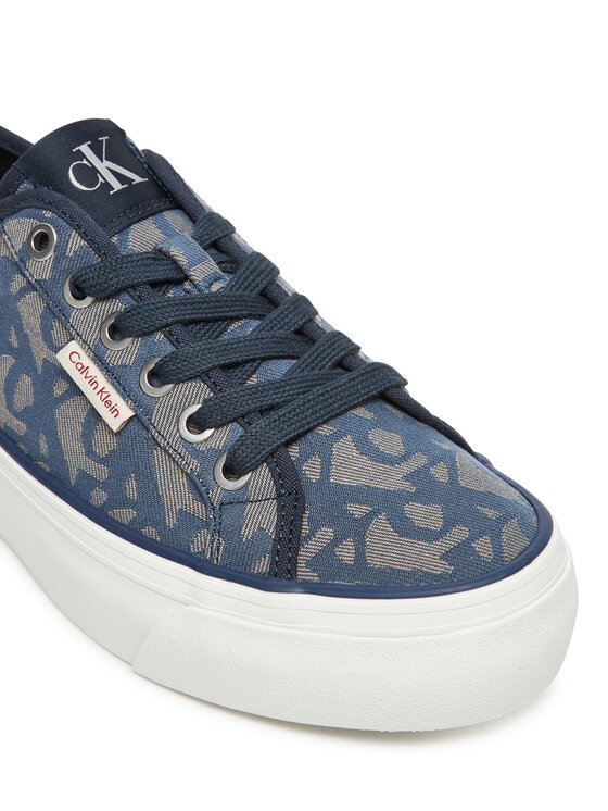 Calvin Klein Jeans Calvin Klein Jeans Sneakersy Vulc Flatf Jacquard YW0YW01965 Granatowy
