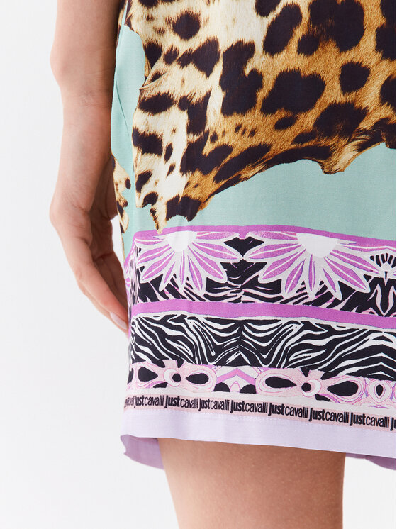 Just Cavalli Just Cavalli Шорти от плат 74PBD110 Зелен Regular Fit