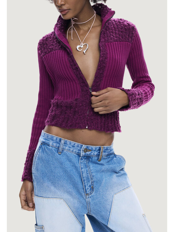 Desigual Desigual Ζακέτα REPRIS_JERS_PERTH Κόκκινο Modern Fit