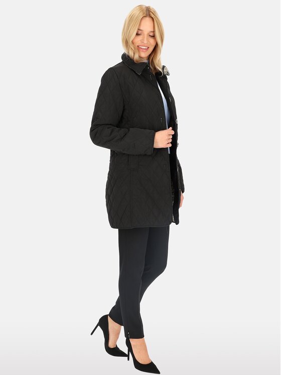 Perso Perso Dámska bunda BLH610115F Čierna Regular Fit