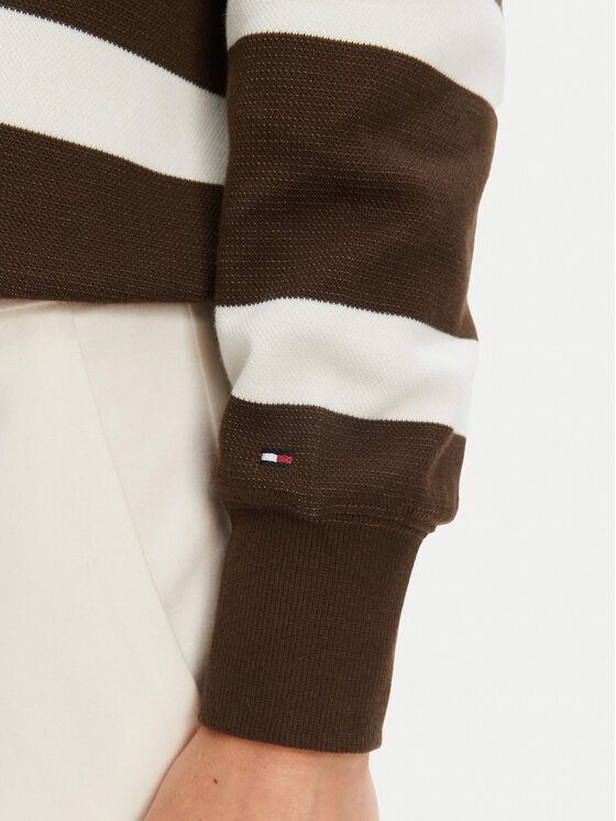 Tommy Hilfiger Tommy Hilfiger Majica dugih rukava Script WW0WW45743 Smeđa Regular Fit