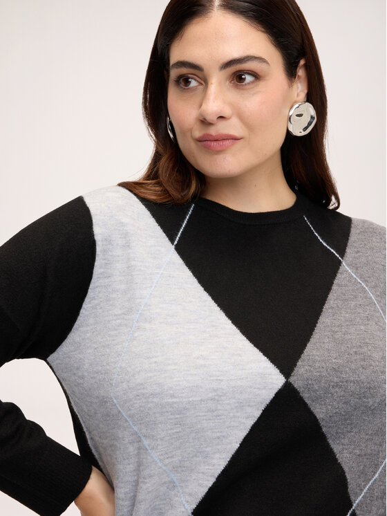 Fiorella Rubino Fiorella Rubino Sweter M455L008722N0Z3 Szary Regular Fit