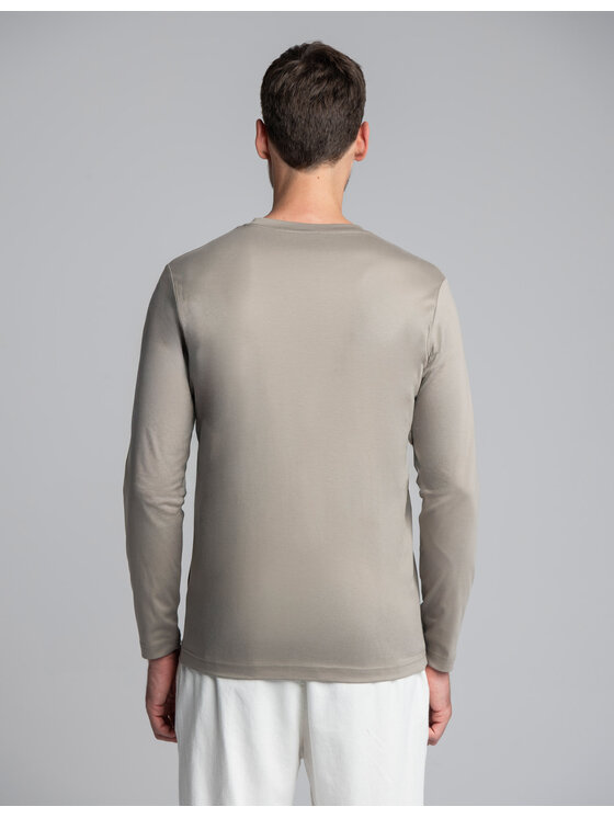 Borgio Borgio Longsleeve Milazzo Szary Slim Fit