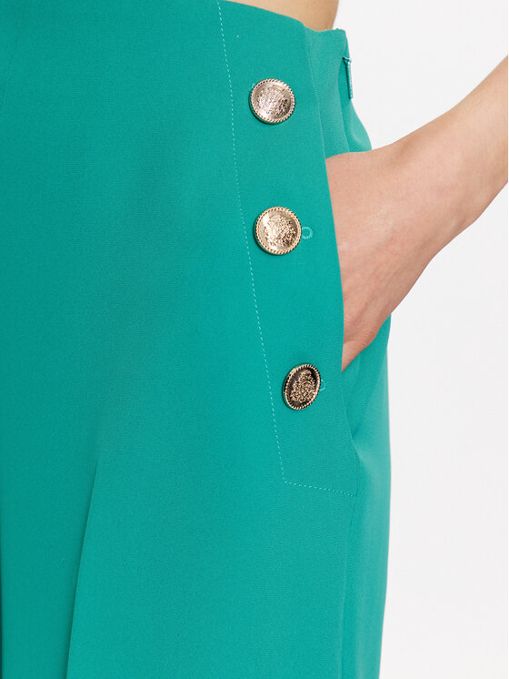 Ted Baker Ted Baker Штани з тканини Llaylat 269651 Зелений Wide Leg