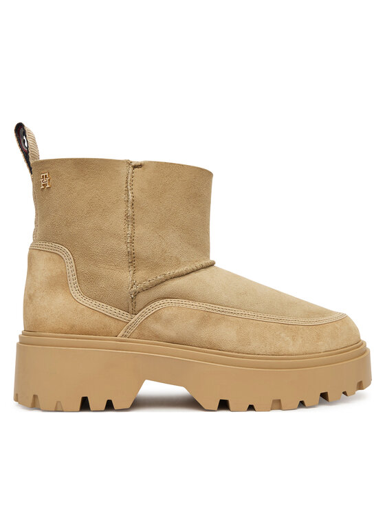 Tommy Hilfiger Tommy Hilfiger Snehule Real Shearling Pullon FW0FW08997 Béžová