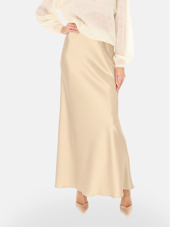 L’AF L’AF Spódnica maxi Kelli Beżowy Regular Fit