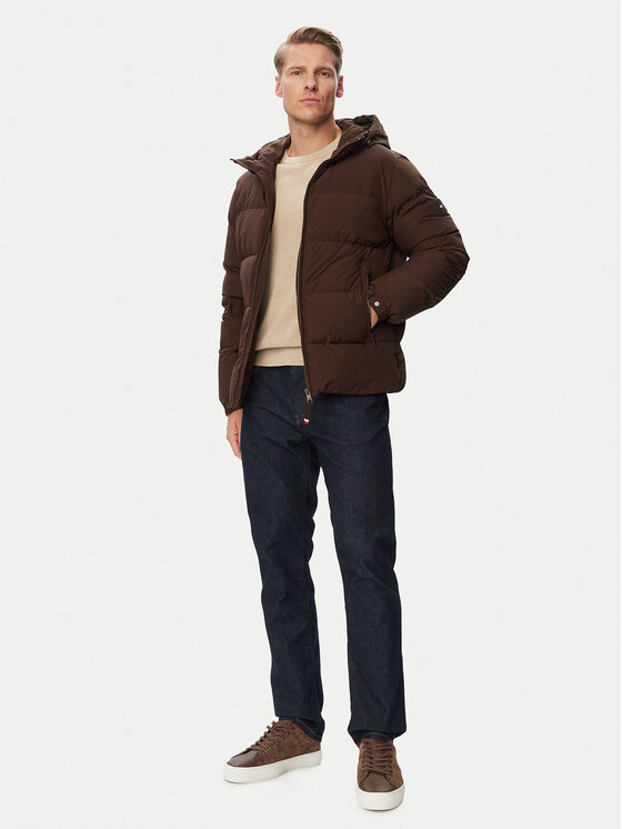 Tommy Hilfiger Tommy Hilfiger Pehelykabát MW0MW45303 Sötétbarna Regular Fit