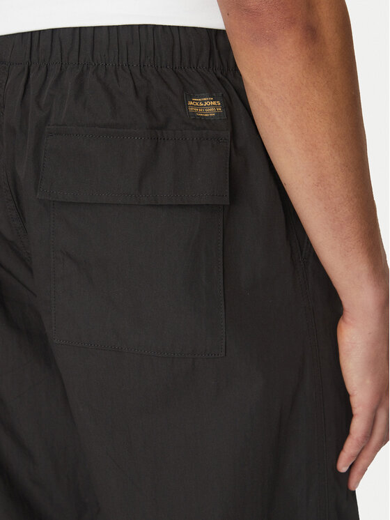 Jack & Jones Jack & Jones Bavlnené nohavice Parachute 12260931 Čierna Loose Fit