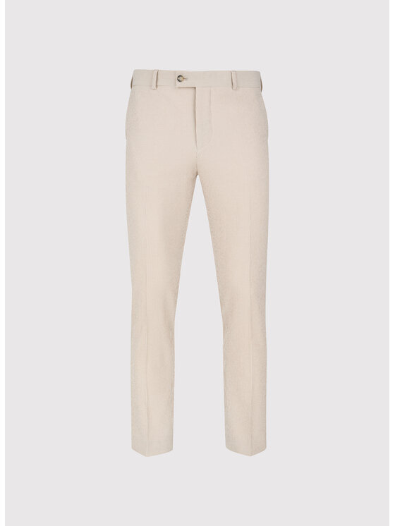 Pako Lorente Pako Lorente Spodnie garniturowe P25SF-6G-024 Beżowy Slim Fit