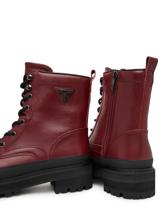 Guess Guess Škornji FLFB2D LEA10 Bordo rdeča