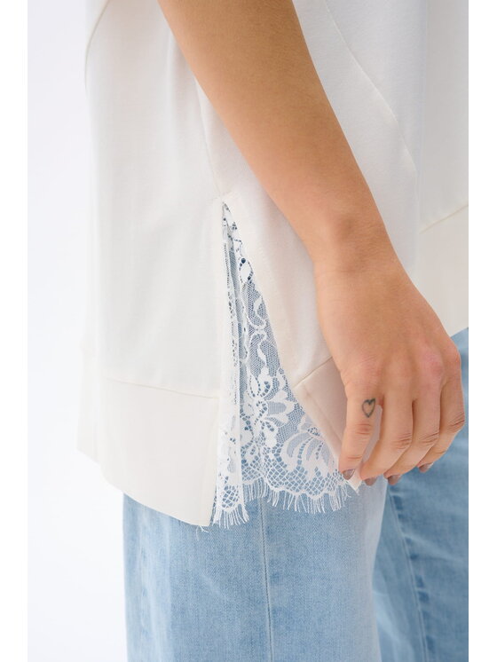 blue shadow blue shadow Bluzka Rosie Écru Standard Fit