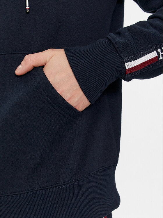 Tommy Hilfiger Tommy Hilfiger Pulóver Global Stripe MW0MW33661 Sötétkék Regular Fit
