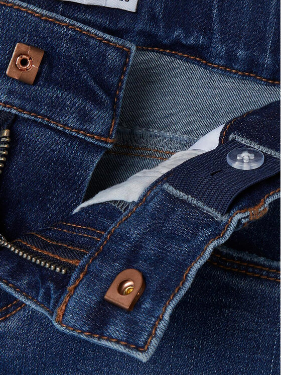 NAME IT NAME IT Jeans kratke hlače 13197440 Mornarsko modra Slim Fit