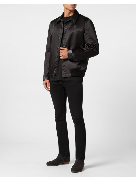 PHILIPP PLEIN PHILIPP PLEIN Bundy bomber 4289 Čierna Regular Fit