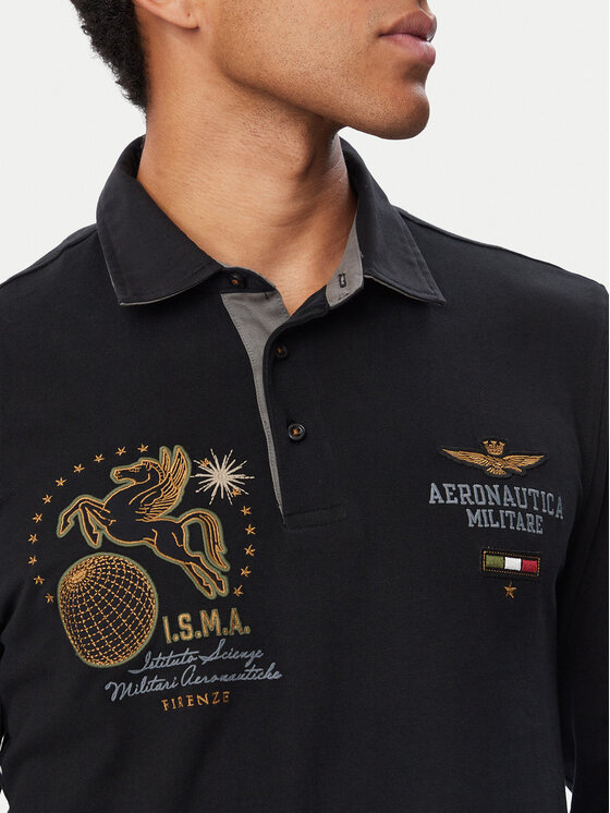 Aeronautica Militare Aeronautica Militare Polo särk 262PO1946UJ00703 Must Regular Fit