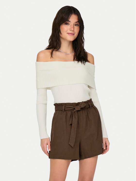 JDY Blúzka Liva 15336133 Écru Regular Fit