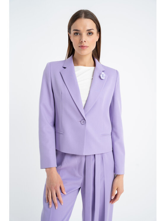 CLICK CLICK Σακάκι 71-0015 Μωβ Regular Fit