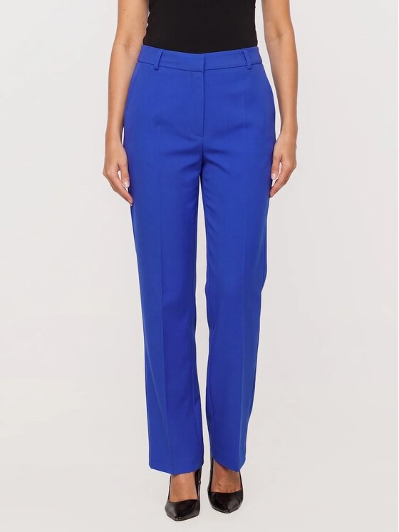 Willsoor Willsoor Spodnie materiałowe 68277 Niebieski Straight Leg