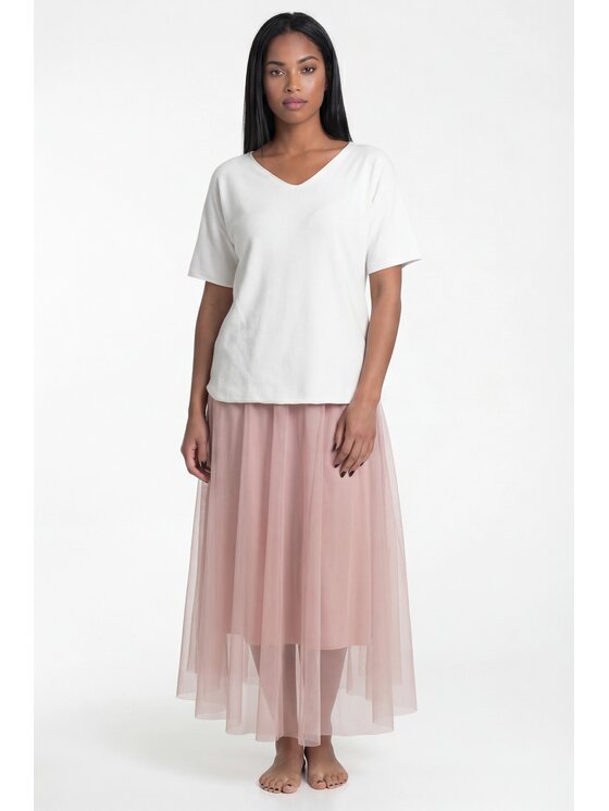 FIGL FIGL Spódnica maxi M1307 Różowy A-Line Fit