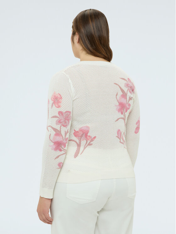 Fiorella Rubino Fiorella Rubino Sweter M201L008478N0S1 Biały Regular Fit