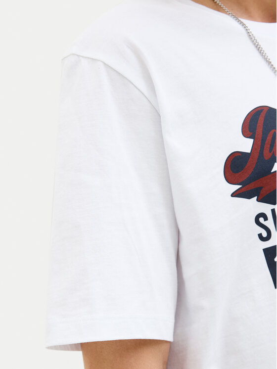 Jack&Jones Jack&Jones Majica Logo 12279535 Bela Standard Fit
