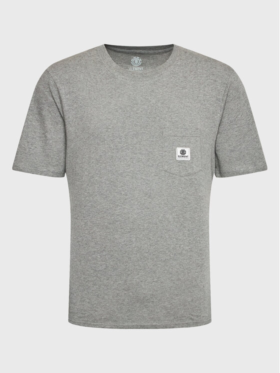 Element Element Тишърт Basic Pocket Label ELYKT00116 Сив Regular Fit