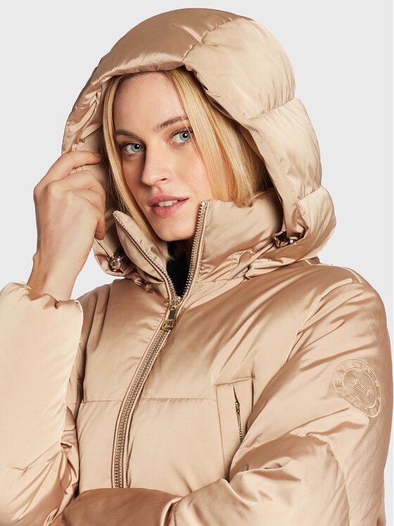 Tommy Hilfiger Tommy Hilfiger Μπουφάν πουπουλένιο Sateen WW0WW36062 Μπεζ Regular Fit