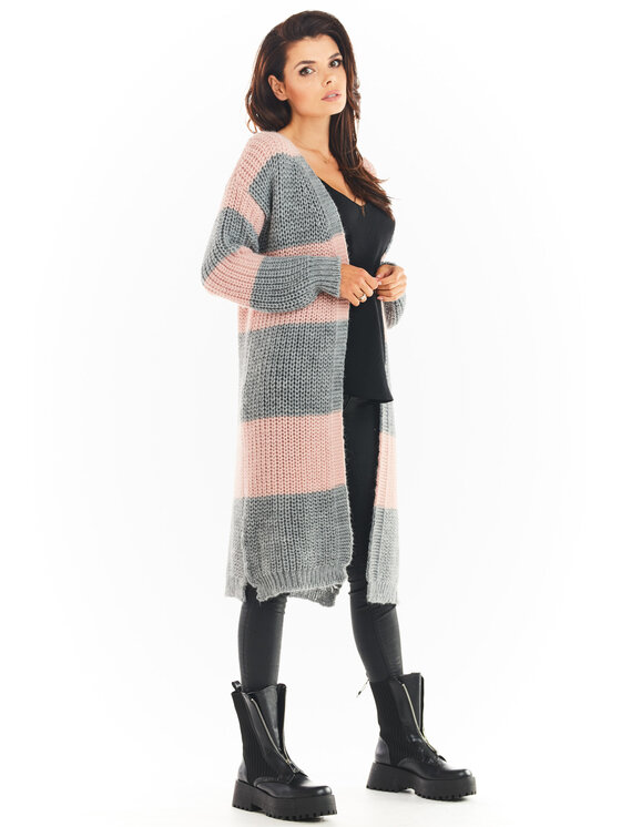 Awama Awama Kardigan A396 Šedá Basic Fit