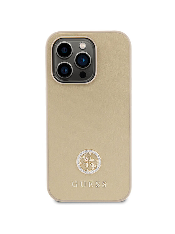 Guess Guess Etui na telefon iPhone 15 Pro Złoty