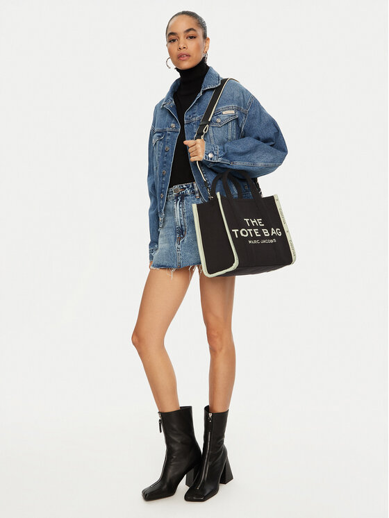 Marc Jacobs Marc Jacobs Torbica The Jacquard Medium Tote Bag M0017027 Crna