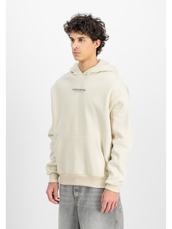 Alpha Industries Alpha Industries Bluza Studio Edition Backprint Hoodie Beżowy Loose Fit
