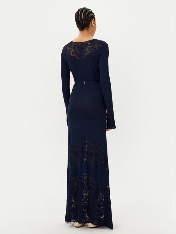 TWINSET TWINSET Trikotažinė suknelė 251TP3240 Tamsiai mėlyna Slim Fit