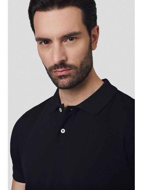 Lancerto Lancerto Polo Cassian PO073125000005 Czarny Regular Fit