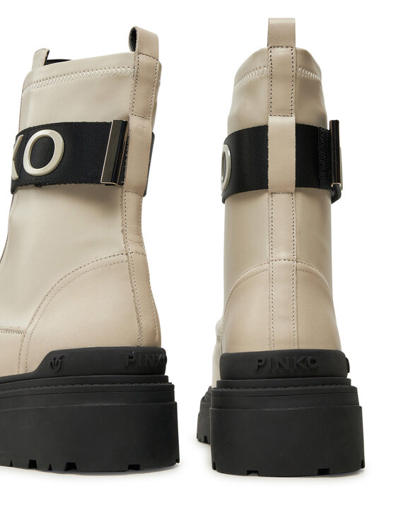 PINKO PINKO Bokacsizma Mia 13 SD0219 P061 Ekru