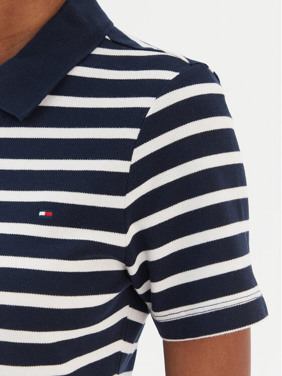 Tommy Hilfiger Tommy Hilfiger Rochie de zi 1985 WW0WW43228 Bleumarin Slim Fit