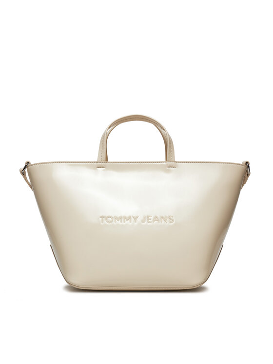 Tommy Jeans Torbica Tjw Ess Must Mini Tote Seasonal AW0AW16268 Écru