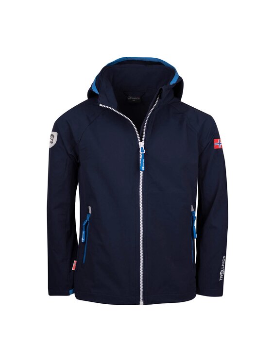 Kurtka softshell TROLLKIDS, Rozmiar 110, Granatowy, 328-110