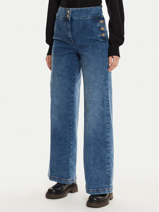 Silvian Heach Silvian Heach Jeansy Galta GPA24261JE Modrá Wide Leg